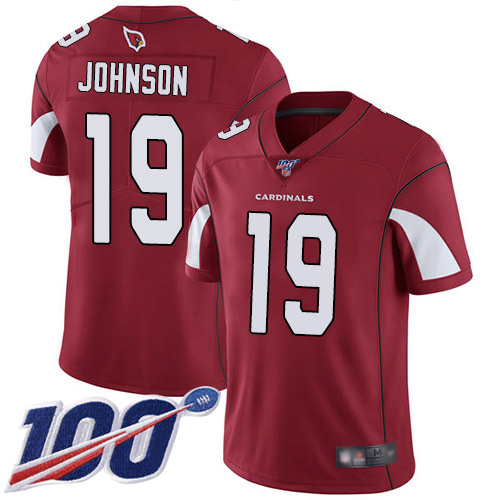 Arizona Cardinals Limited Red Men KeeSean Johnson Home Jersey NFL Football 19 100th Season Vapor Untouchable